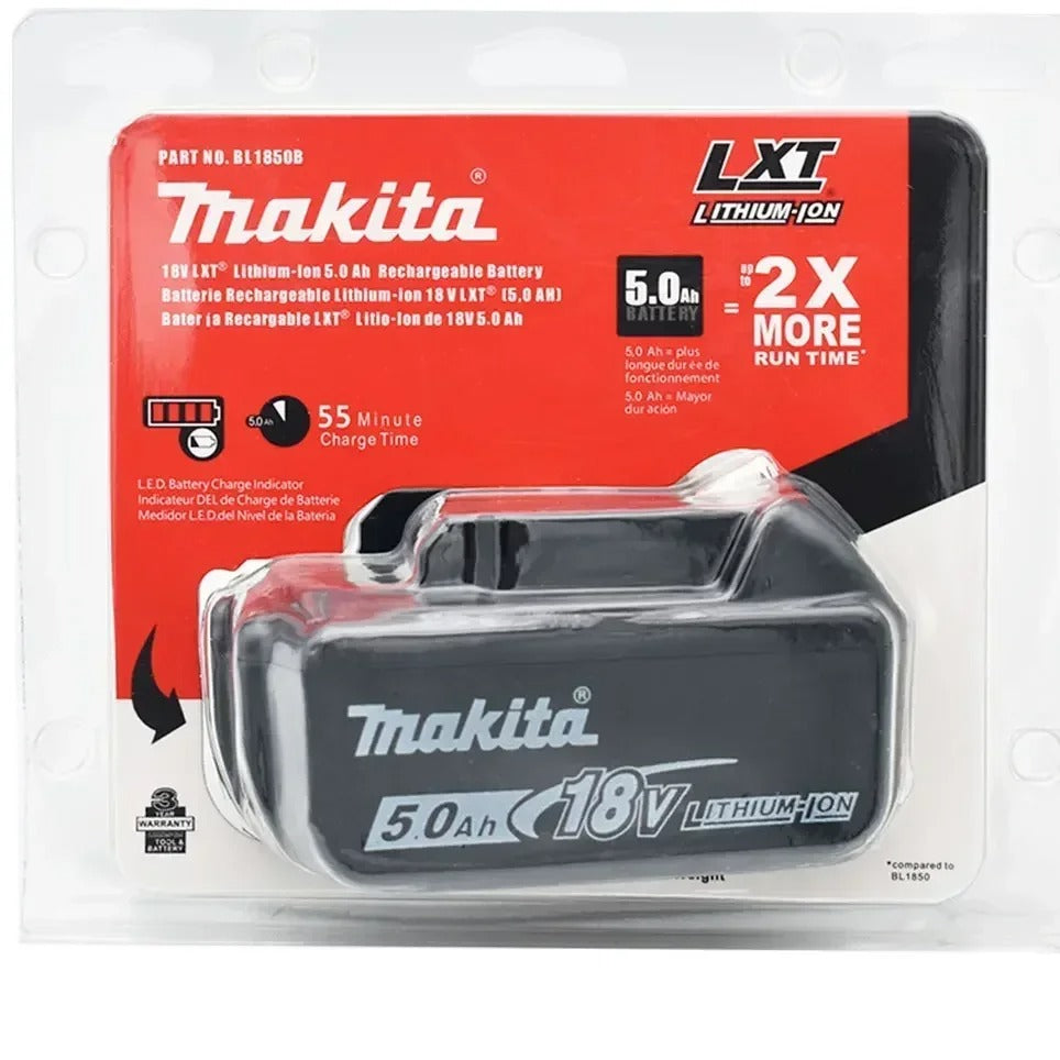 π Makita 18V 5.0Ah Lithium-Ion Battery 2-Pack β β‘ High-Capacity Power for LXT Tools (BL1860B, BL1860, BL1850 Compatible)