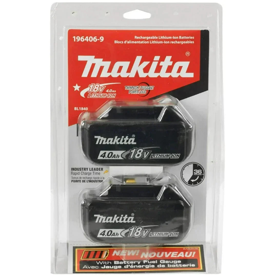Makita BL1840 18V LXT 4.0Ah Battery Twin Pack – With Fuel Gauge